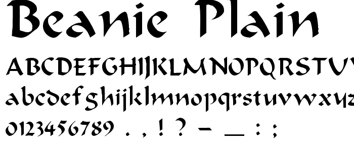 Beanie Plain: font